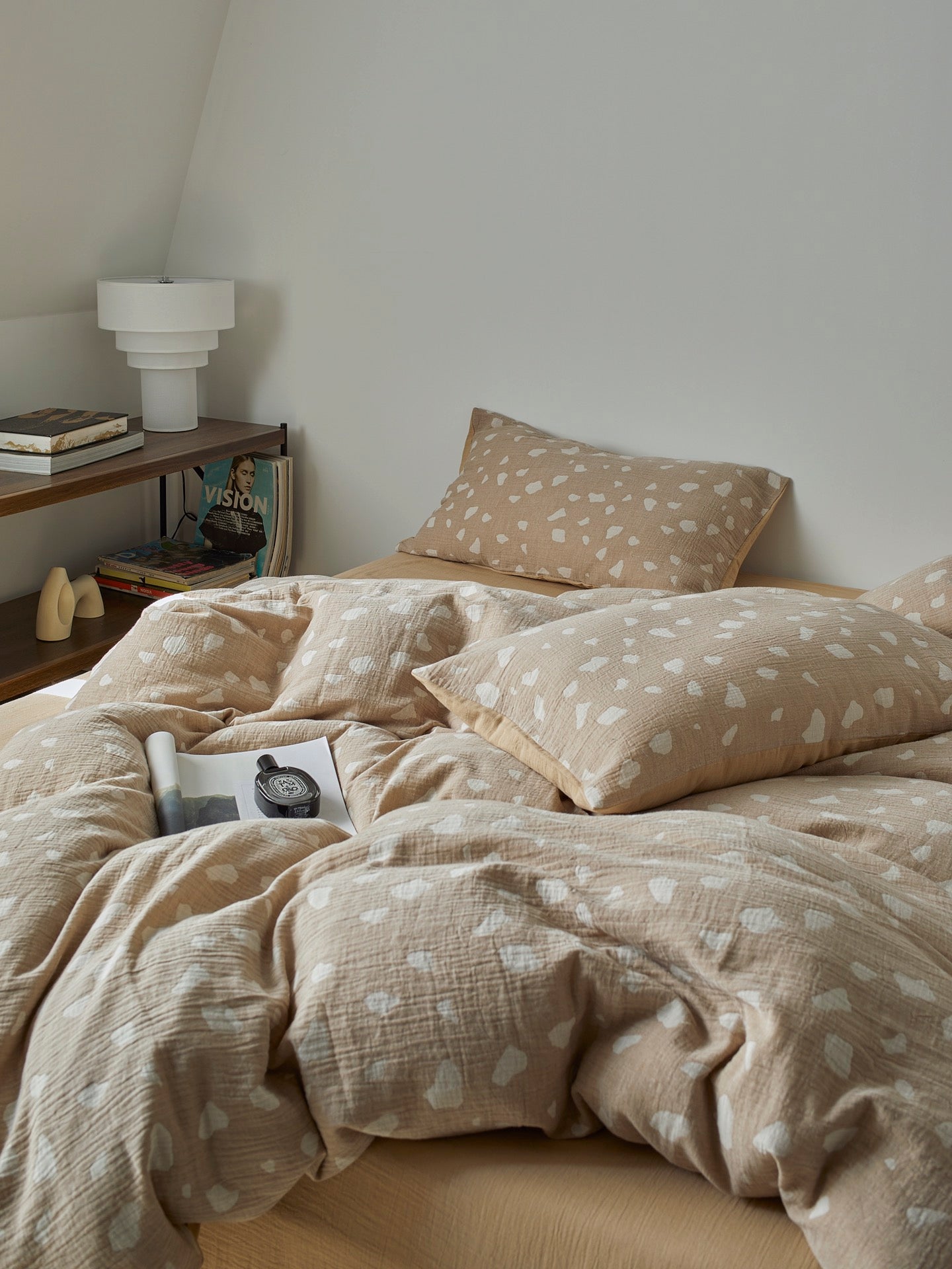 Sand Pebble Cotton Muslin Bedding Set original reference image 7
