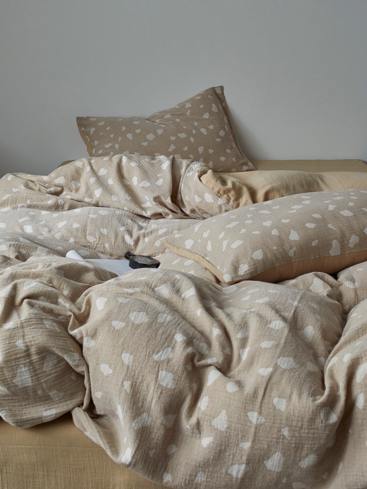 Sand Pebble Cotton Muslin Bedding Set original reference image 9