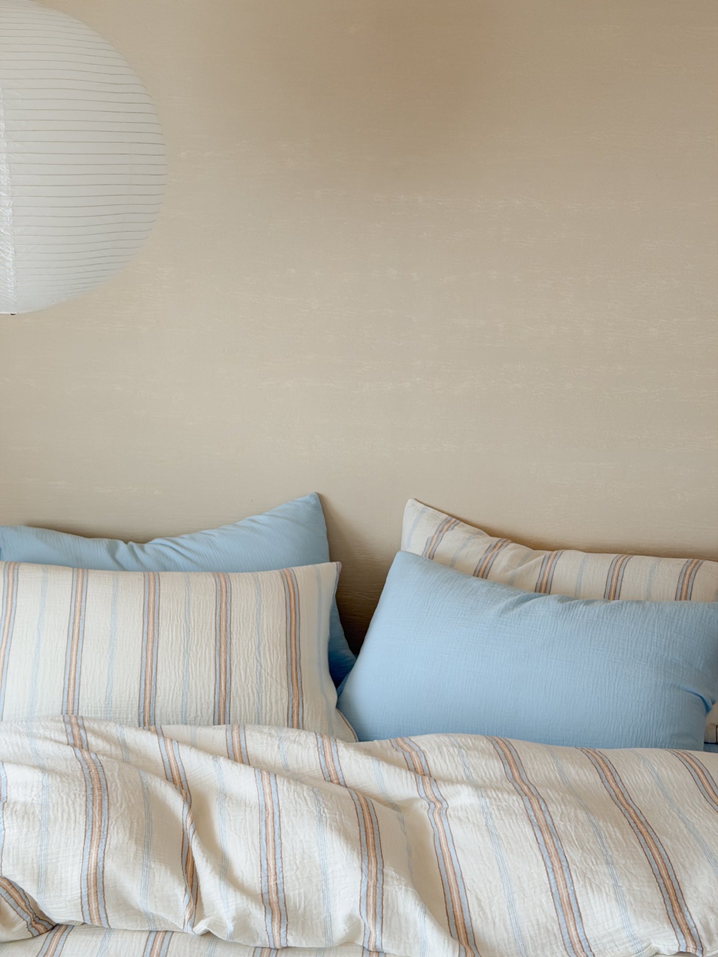 Seabreeze Stripe Cotton Muslin Bedding Set original reference image 5