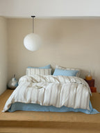 Seabreeze Stripe Cotton Muslin Bedding Set original reference image 7