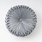 Colorful Round Pleated Velvet Cushion
