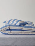 Sky Blue Multi-Stripe Duvet Cover