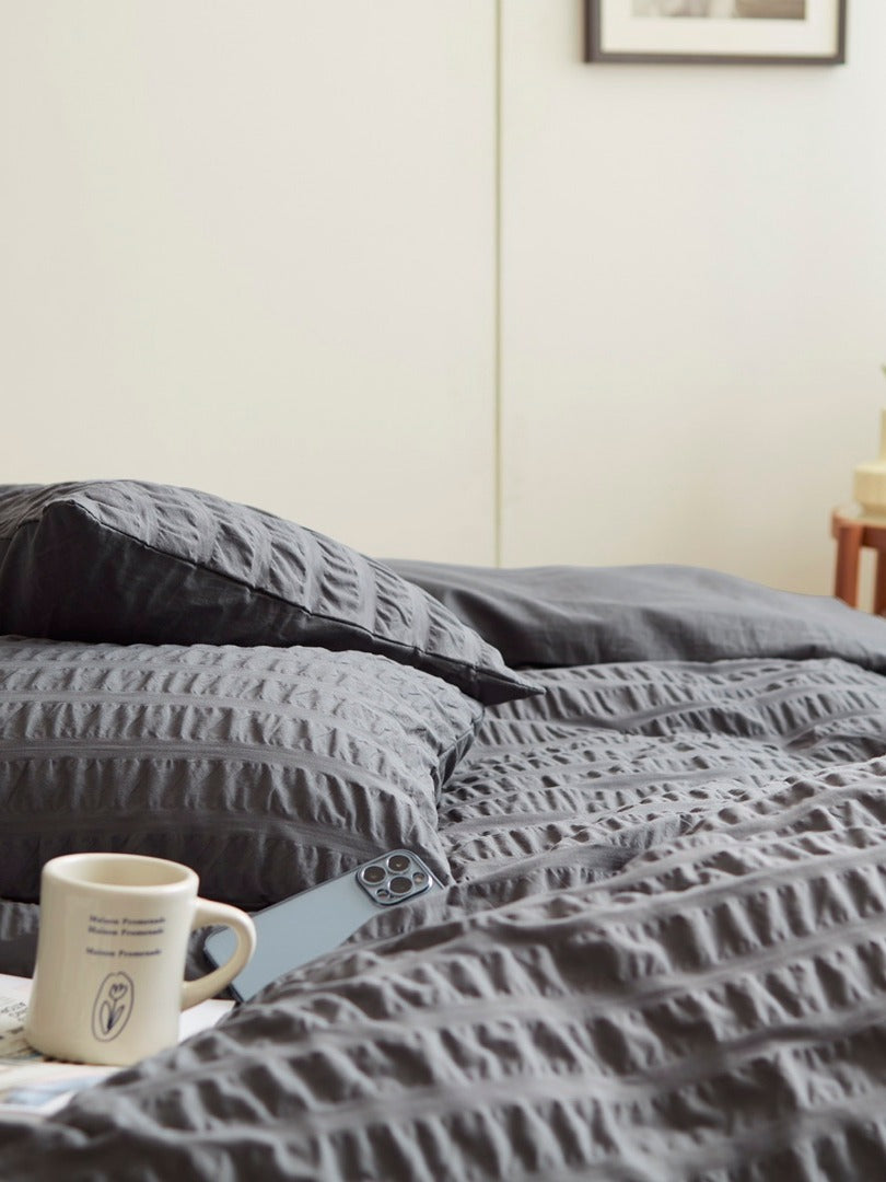 Slate Harbor Cotton Seersucker Bedding Set original reference image 4
