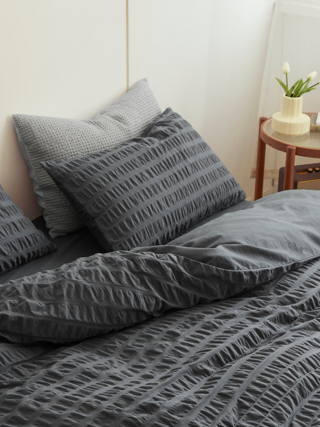 Slate Harbor Cotton Seersucker Bedding Set original reference image 5