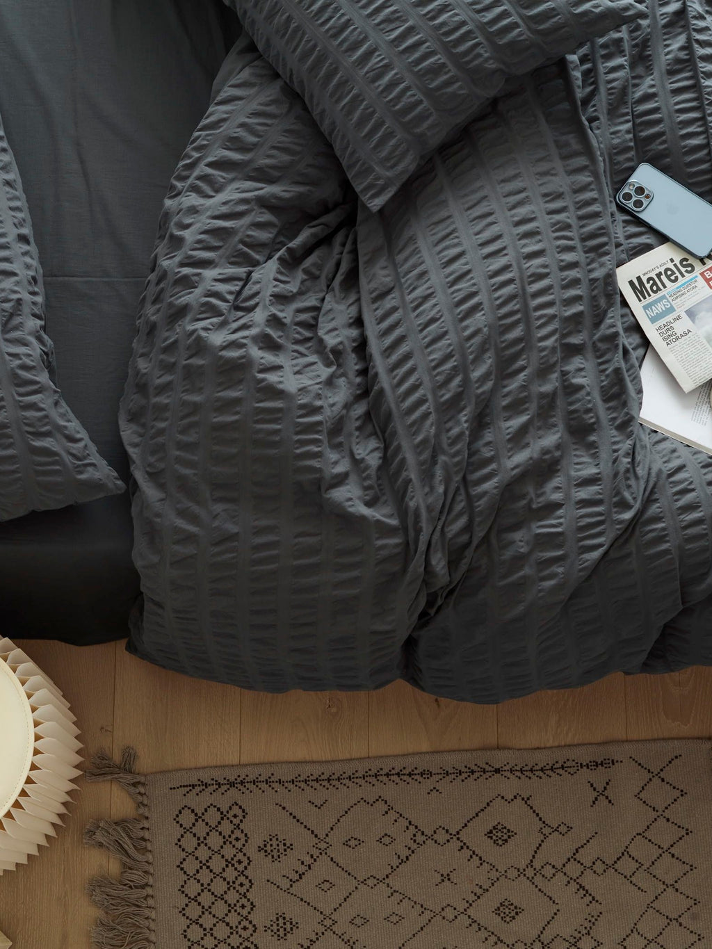 Slate Harbor Cotton Seersucker Bedding Set original reference image 6