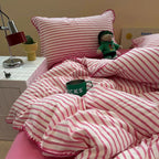 Sweet Stripes Duvet Cover - Pink