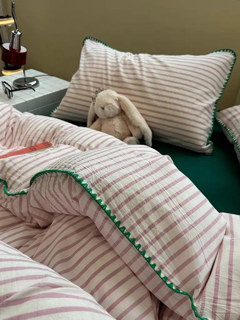 Sweet Stripes Bedding Set - Violet