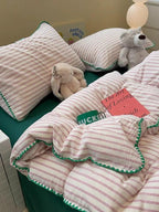 Sweet Stripes Bedding Set - Violet