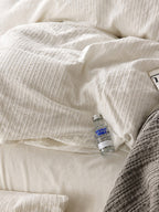 Textured Ribbed Cotton Duvet Cover