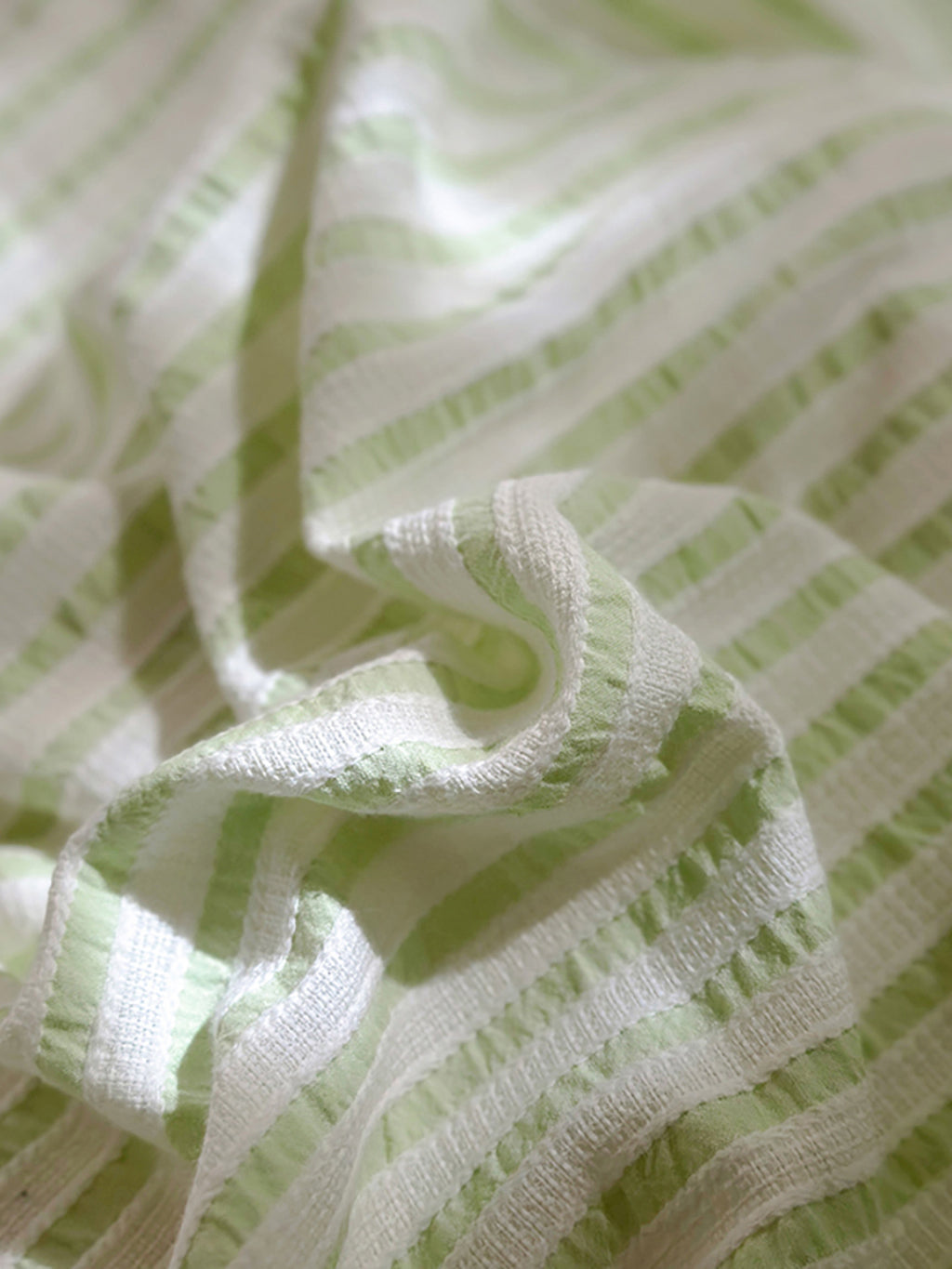 Textured Seersucker Stripe Cotton Duvet Cover