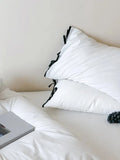 White Bow Tie Cotton Duvet Cover