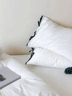 White Bow Tie Cotton Duvet Cover