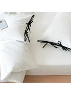 White Bow Tie Cotton Duvet Cover