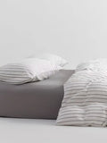 White Pinstripe Duvet Cover