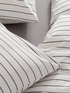 White Pinstripe Duvet Cover