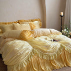 French Ruffle Lace Cotton Sateen Bedding