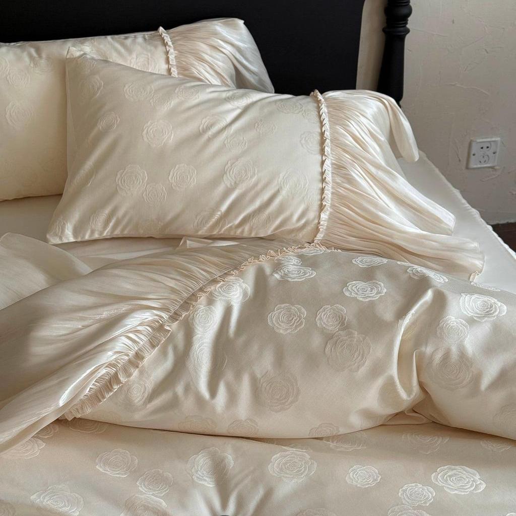 Ivory Ruffle Cloud Tencel Bedding Set