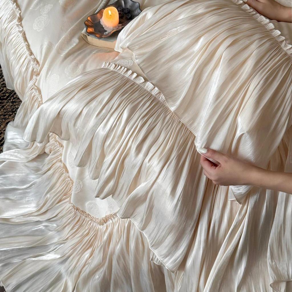 Ivory Ruffle Cloud Tencel Bedding Set