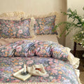 Vintage Oil Garden Ruched Bedding Set