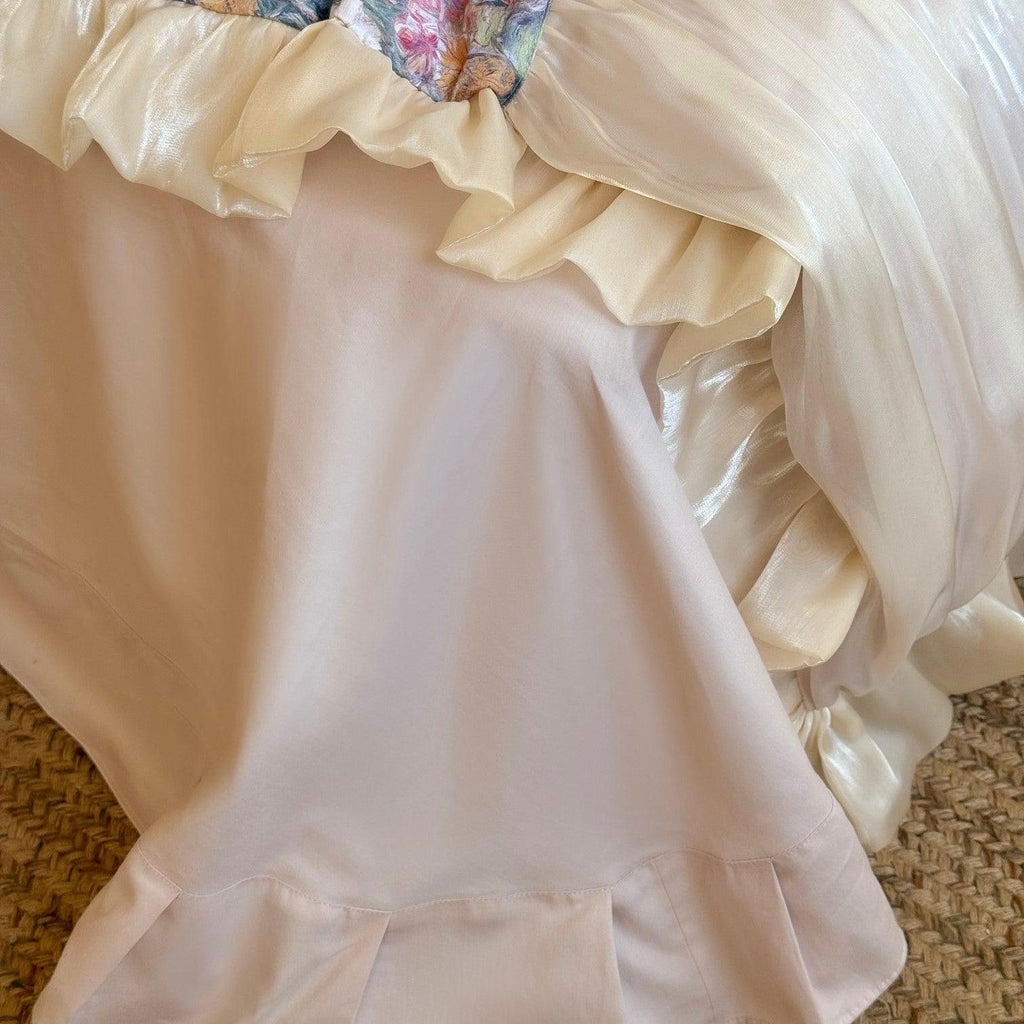 Vintage Oil Garden Ruched Bedding Set