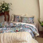 Vintage Oil Garden Ruched Bedding Set