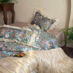 Vintage Oil Garden Ruched Bedding Set