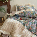 Vintage Oil Garden Ruched Bedding Set