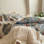 Vintage Oil Garden Ruched Bedding Set