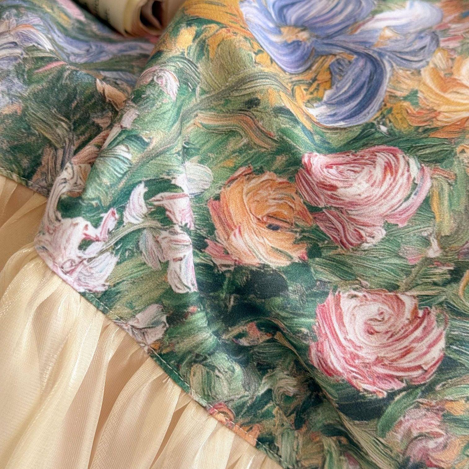 Vintage Oil Garden Ruched Bedding Set