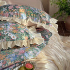 Vintage Oil Garden Ruched Bedding Set