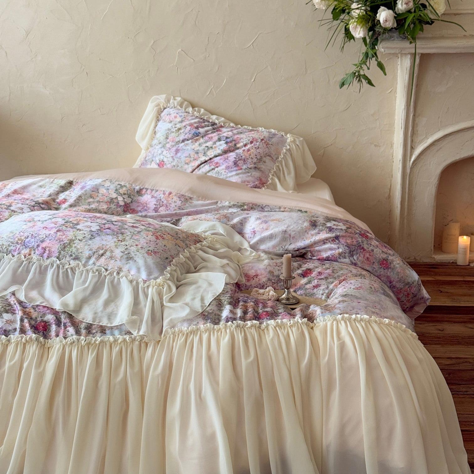 Blossom Veil Ruffle Bedding Set