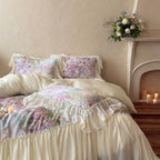 Oil Garden Veil Ruffle Bedding Set
