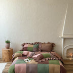 Autumn Patchwork Gauze Ruffle Bedding Set