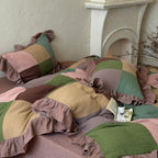 Autumn Patchwork Gauze Ruffle Bedding Set