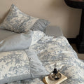 Quiet Manor Toile Ruched Bedding Set