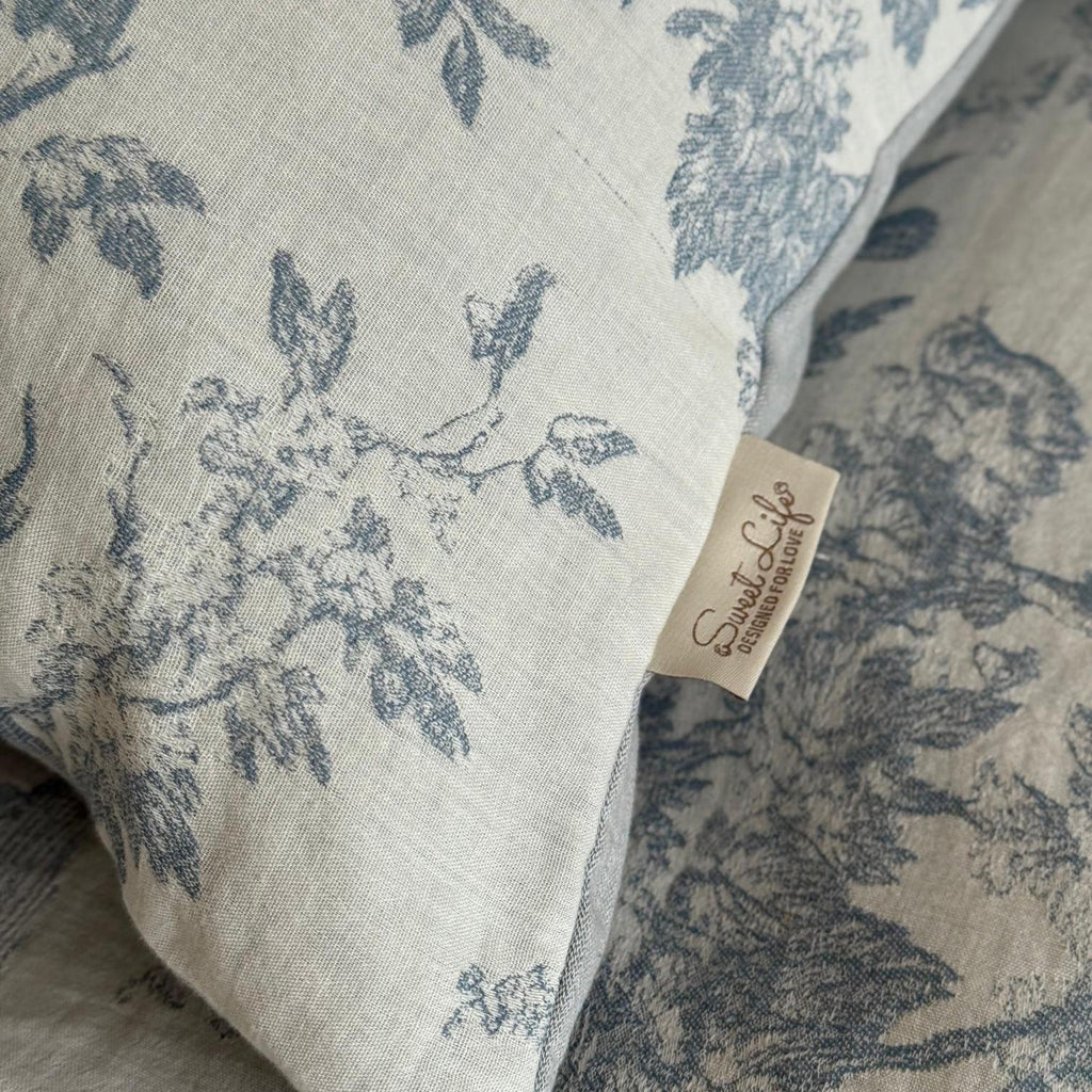 Quiet Manor Toile Ruched Bedding Set