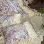 Rosewater Bloom Ruched Tencel Ruffle Bedding Set