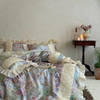 Roseveil Garden Ruched & Ruffle Tencel Bedding Set