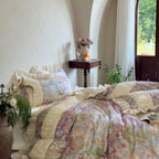 Roseveil Garden Ruched & Ruffle Tencel Bedding Set
