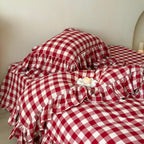 Sweet Gingham Ruffle Bedding