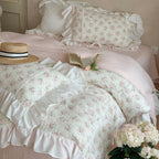 Blossom Puff Ruffle Muslin Bedding Set