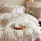 Blossom Puff Ruffle Muslin Bedding Set