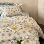 Bluebell Whisper Ruffle Muslin Gauze Bedding Set