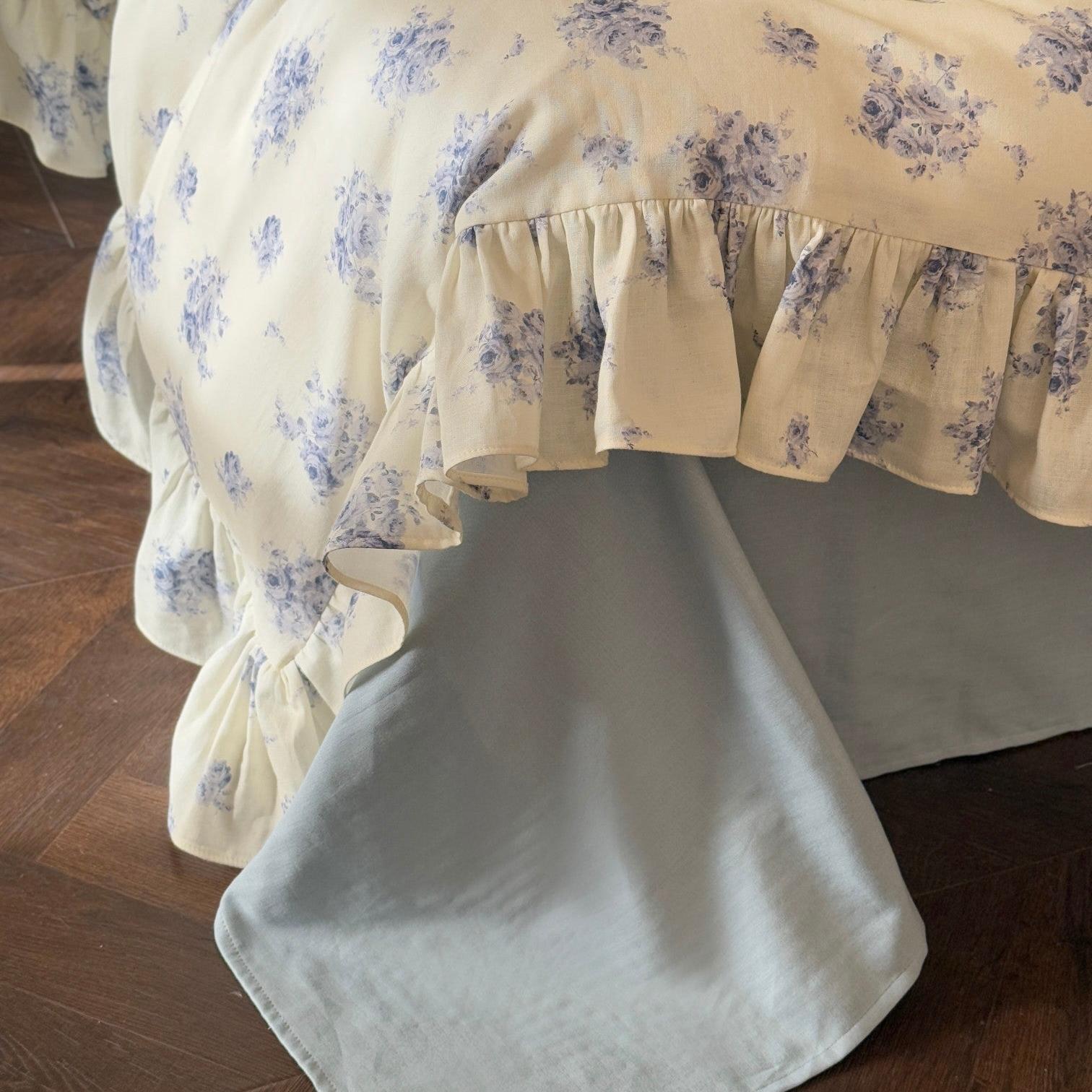 Bluebell Whisper Ruffle Muslin Gauze Bedding Set