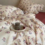 Blush Meadow Ruffle Muslin Gauze Bedding Set