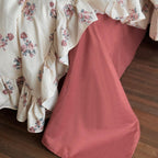 Blush Meadow Ruffle Muslin Gauze Bedding Set
