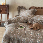 Autumn Meadow Ruffle Muslin Gauze Bedding Set