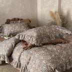 Autumn Meadow Ruffle Muslin Gauze Bedding Set