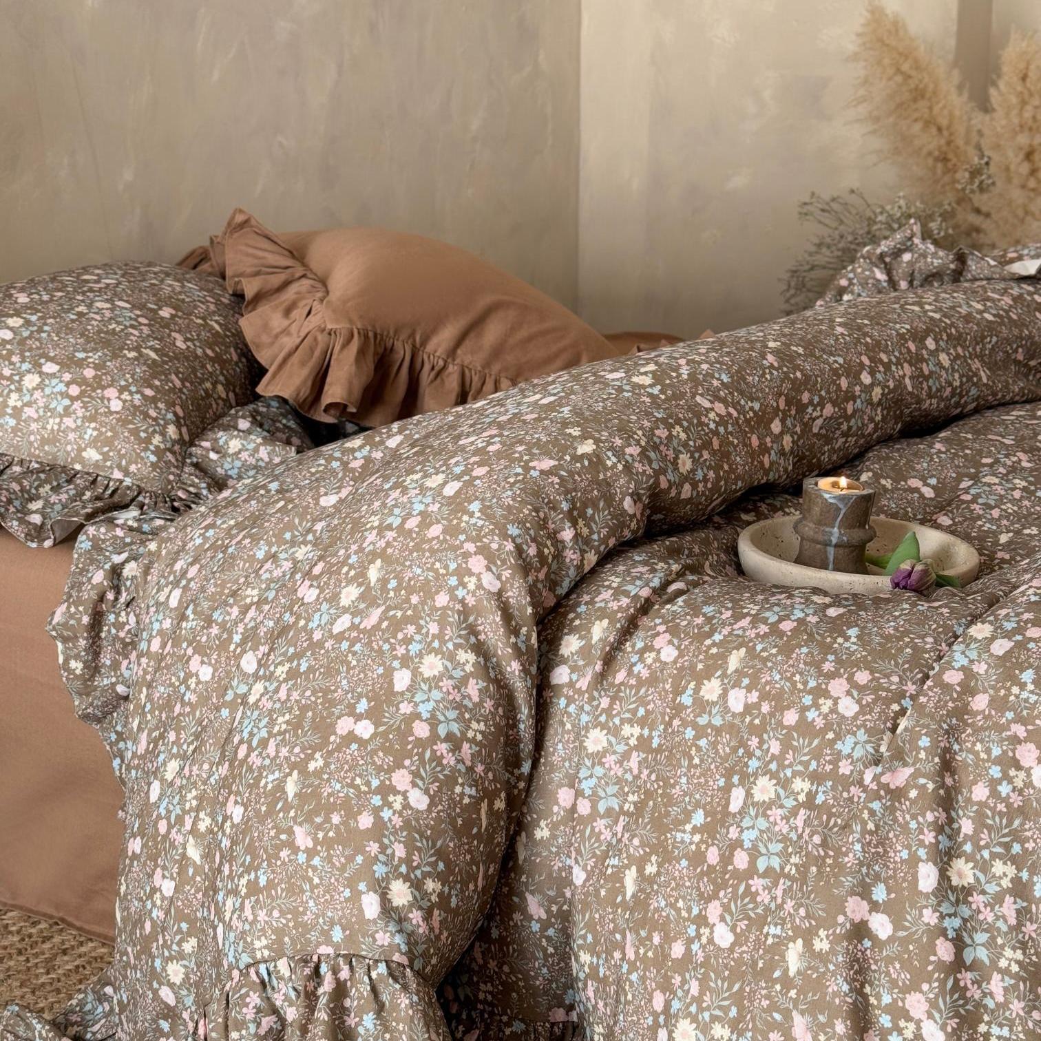 Autumn Meadow Ruffle Muslin Gauze Bedding Set