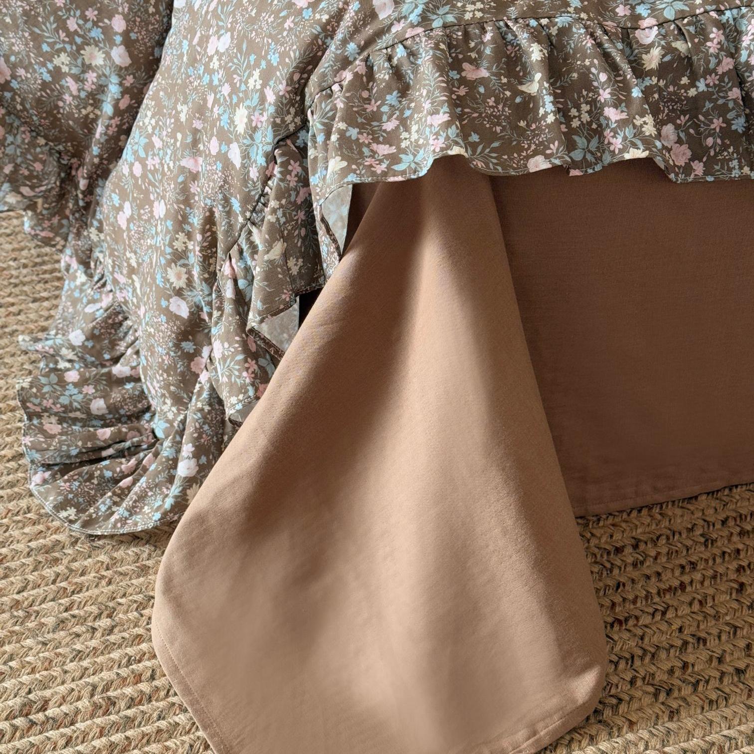 Autumn Meadow Ruffle Muslin Gauze Bedding Set